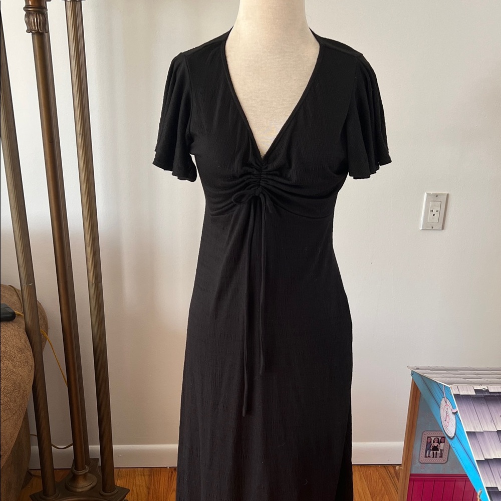Max Studio Elegant Black Midi Dress